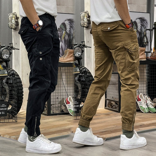 Osyara™ | Men's Cargo trousers with Multiple Pockets and Elastic Waist with Strings