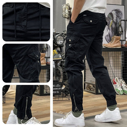 Osyara™ | Men's Cargo trousers with Multiple Pockets and Elastic Waist with Strings
