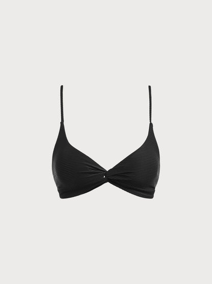 Osyara™ Black Twist Backless & Low-Waisted Bikini Set