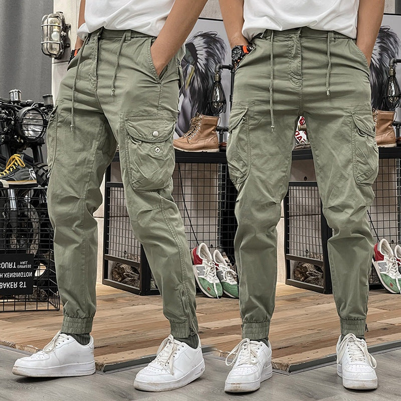 Osyara™ | Men's Cargo trousers with Multiple Pockets and Elastic Waist with Strings